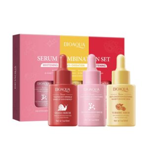 Kit X3 Sueros Faciales Aclarantes Bioaqua